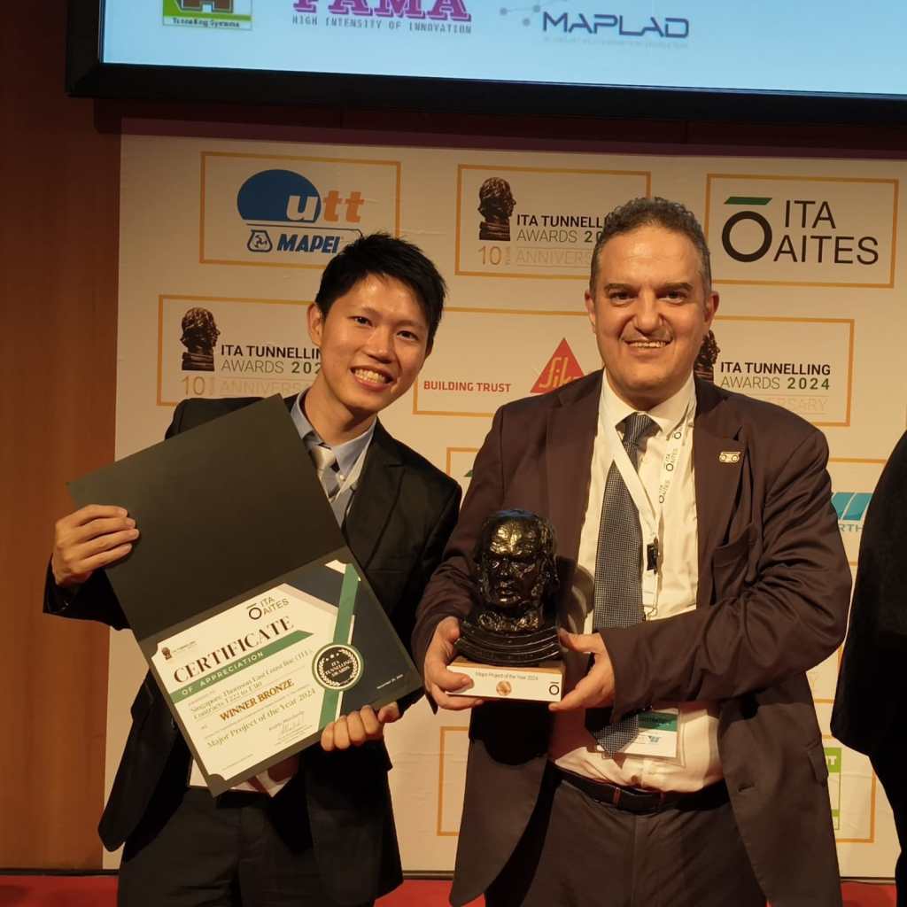 Singapore Secures third place at the prestigious ITA Tunnelling Awards 2024